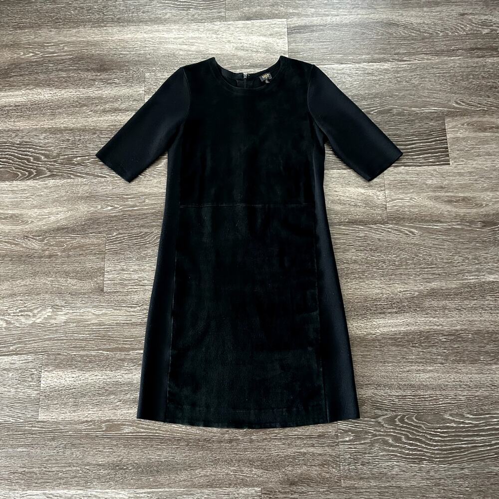 GUC PAUW AMSTERDAM Black Wool Sheep Skin Dress‎ Size 3 LBD Quiet Luxury - Picture 11 of 14